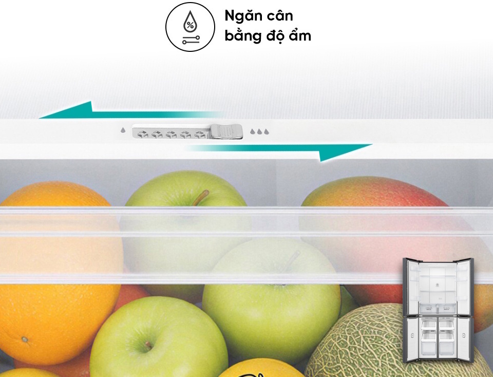 tủ lạnh hisense inverter 460 lít multi door rq465n5es