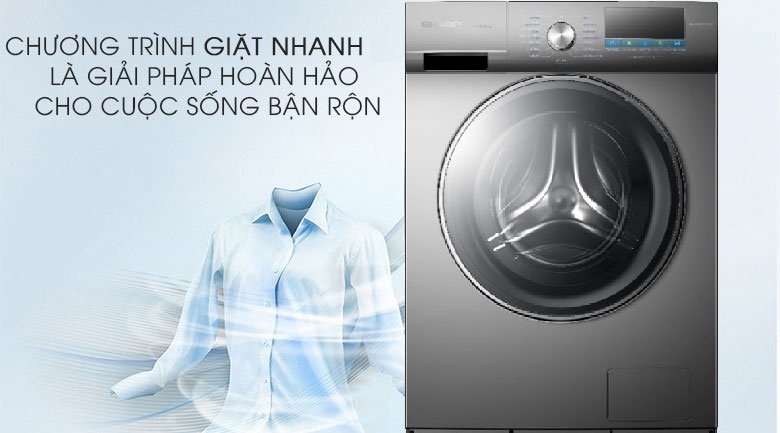 máy giặt sharp inverter 9kg es-fm90cb-dg