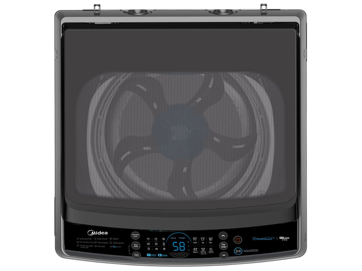 máy giặt cửa trên midea inverter 10.5kg ma200w105