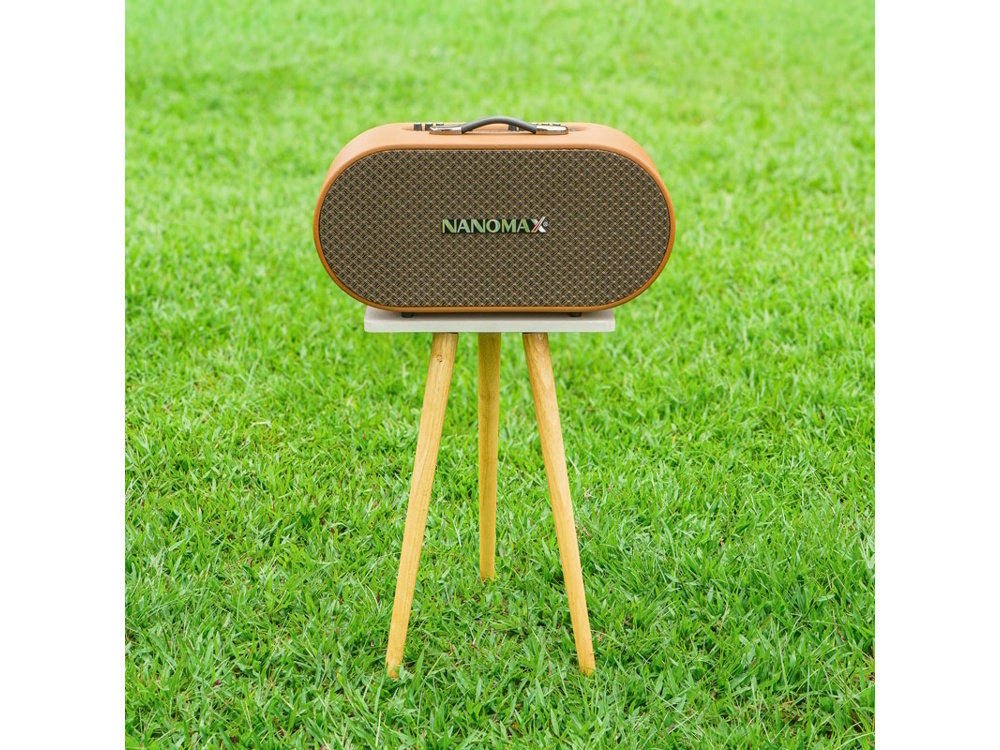 loa karaoke xách tay nanomax k-05 (bass đôi 20cm, 320w)