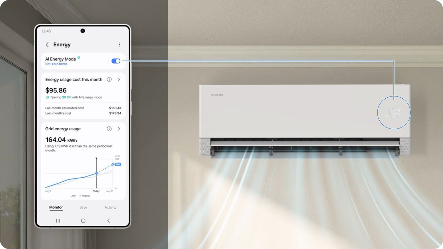 máy lạnh samsung inverter windfree ai 18.000btu ar70h18d1bwnsv