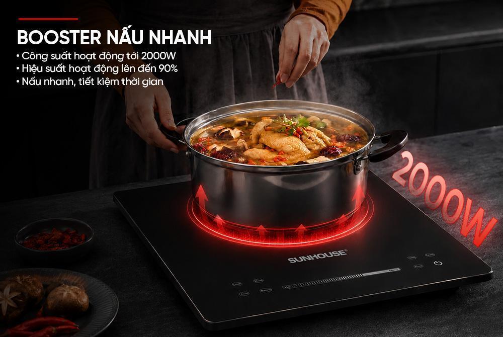 bếp điện từ đơn sunhouse shb1012-td
