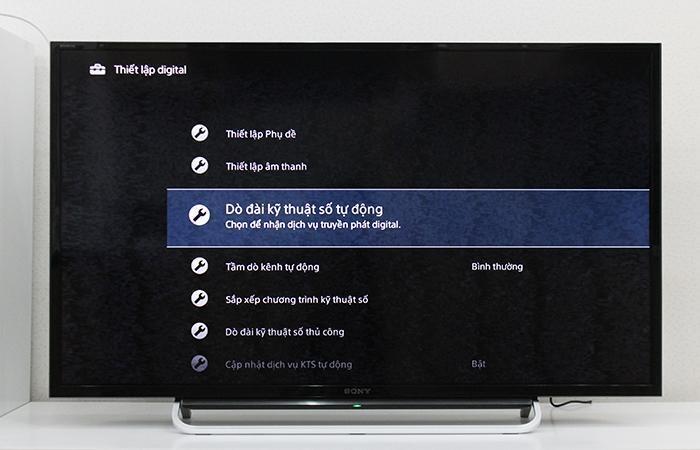 cách dò kênh kỹ thuật số trên tivi sony
