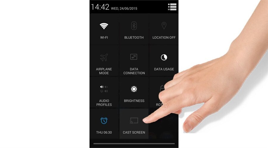 cách phản chiếu hình ảnh từ điện thoại lên android tivi sony