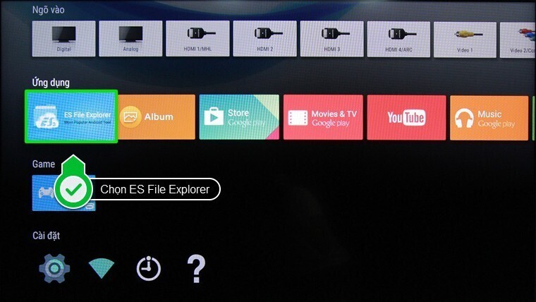 cách tải ứng dụng ngoài trên android tivi sony bằng file apk