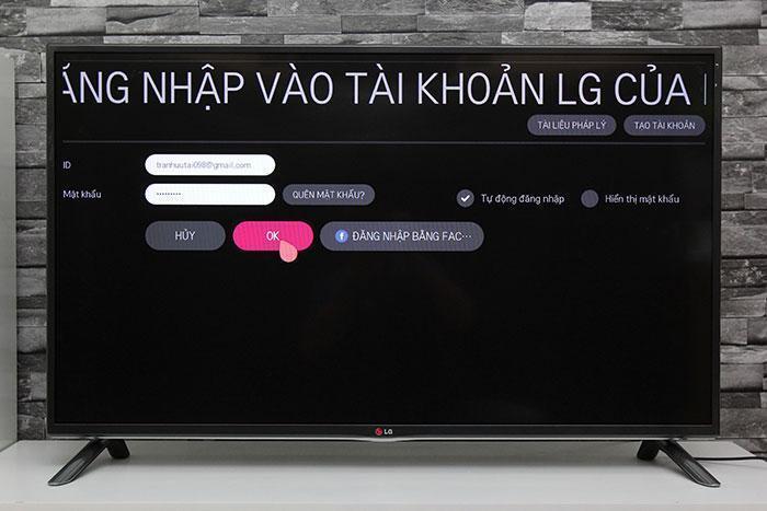 cách tạo tài khoản tivi lg