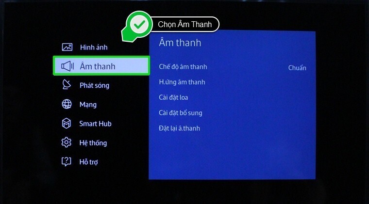 cách kết nối tivi samsung với loa thanh samsung qua tính năng tv sound connect