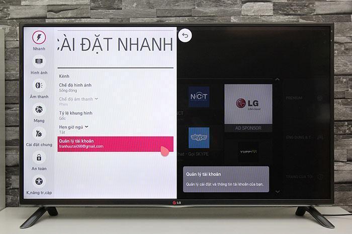 cách tạo tài khoản tivi lg