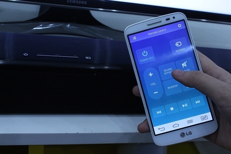 cách điều khiển loa thanh samsung bằng điện thoại, máy tính bảng