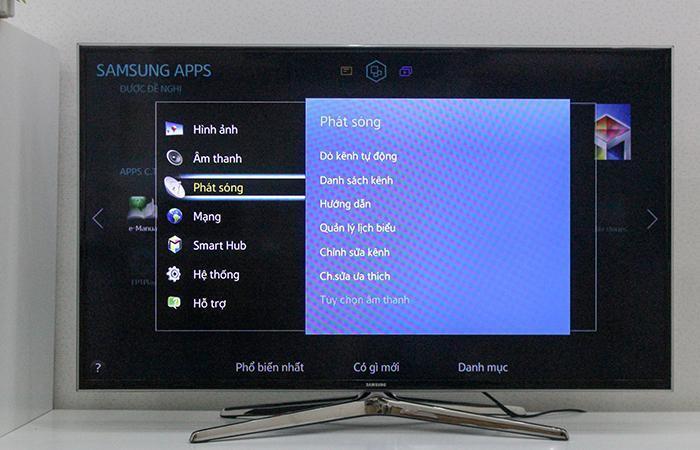 cách dò kênh trên tivi samsung