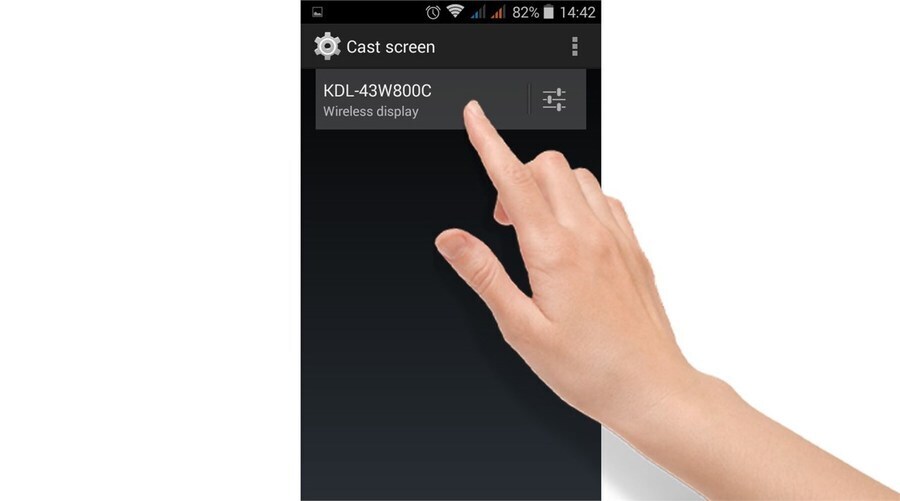 cách phản chiếu hình ảnh từ điện thoại lên android tivi sony