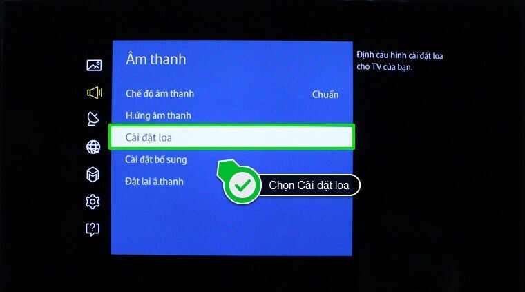 cách kết nối tivi samsung với loa thanh samsung qua tính năng tv sound connect