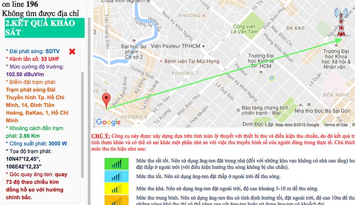 cách tra cứu tần số và hướng xoay ăng-ten bắt kênh dvb-t2
