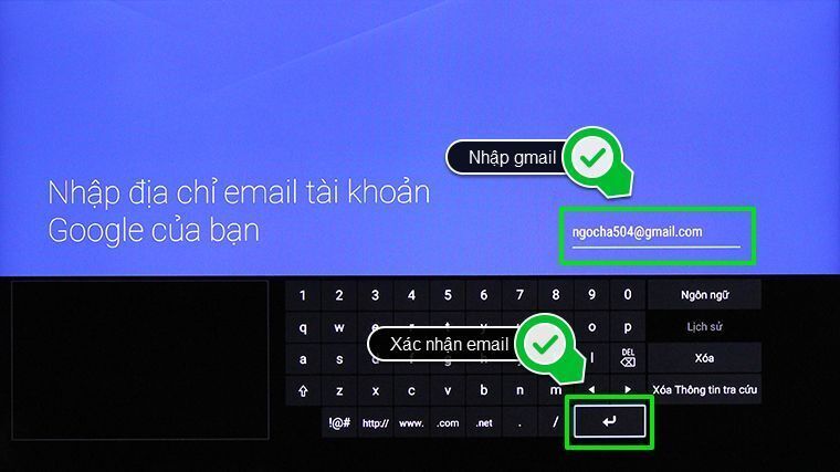 cách đăng nhập tài khoản google trên android tivi sony 2015