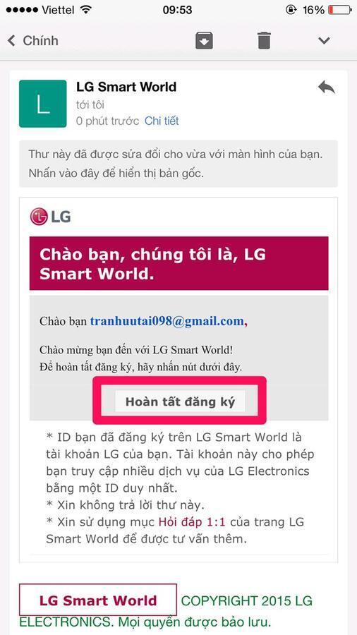 cách tạo tài khoản tivi lg