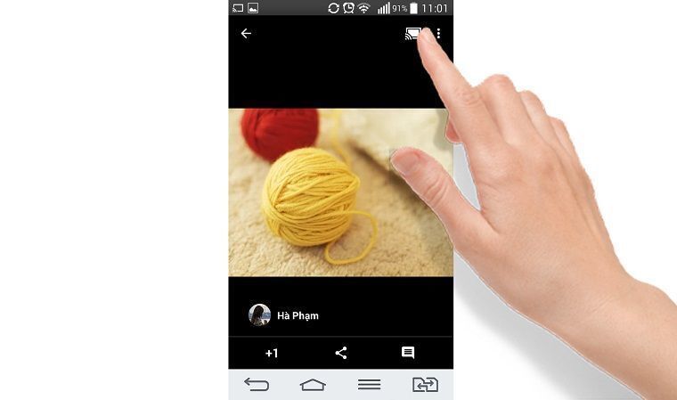 cách sử dụng tính năng google cast để chiếu màn hình điện thoại lên android tivi sony
