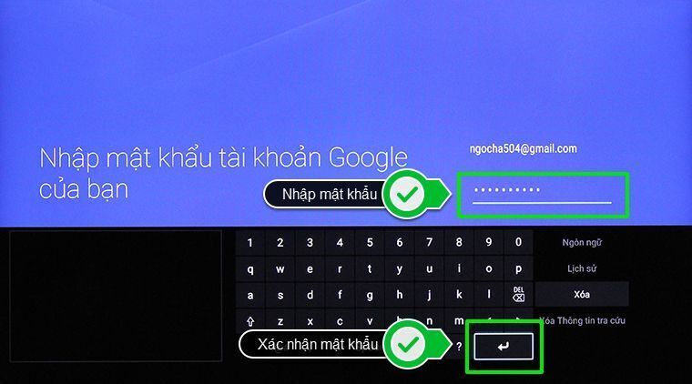 cách đăng nhập tài khoản google trên android tivi sony 2015