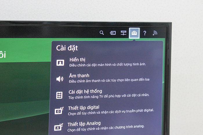 cách dò kênh kỹ thuật số trên tivi sony