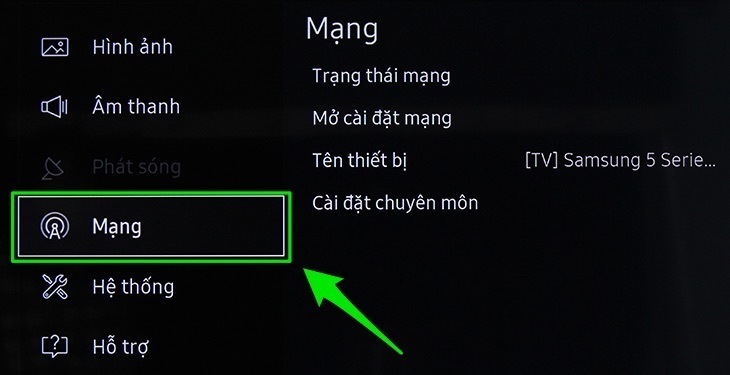 cách kết nối mạng trên smart tivi samsung 2016