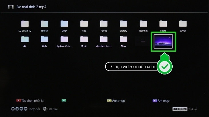 cách xem ảnh, nghe nhạc, xem phim trong usb trên internet tivi sony 2016