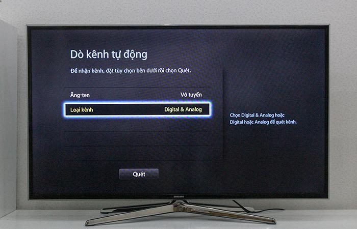 cách dò kênh trên tivi samsung