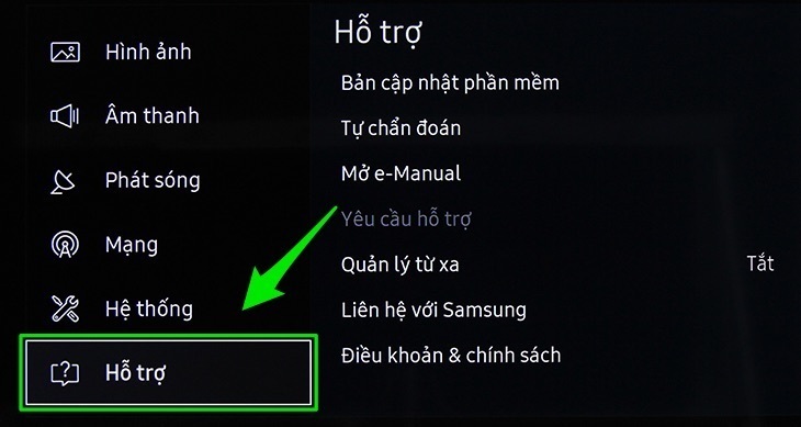 cách cập nhật phần mềm trên smart tivi samsung 2016