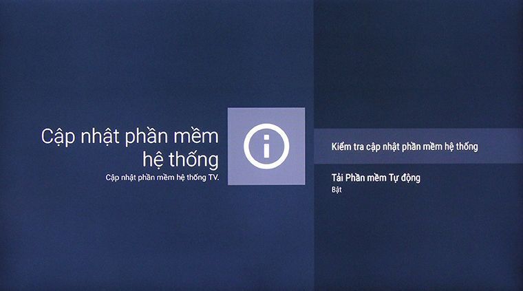 cách cập nhật phần mềm hệ thống cho tivi android sony