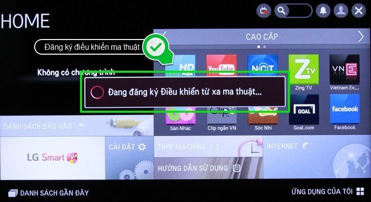 cách đăng ký magic remote với smart tivi lg