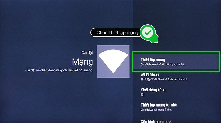 cách kết nối mạng trên android tivi sony 2015