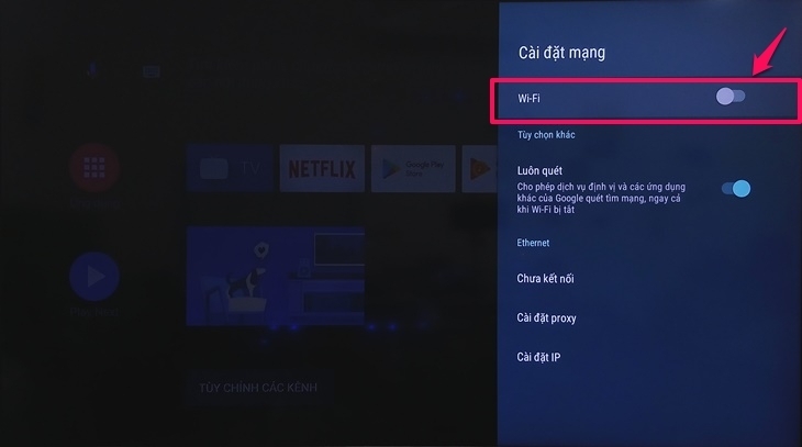 cách kết nối mạng trên android tivi sharp 2018