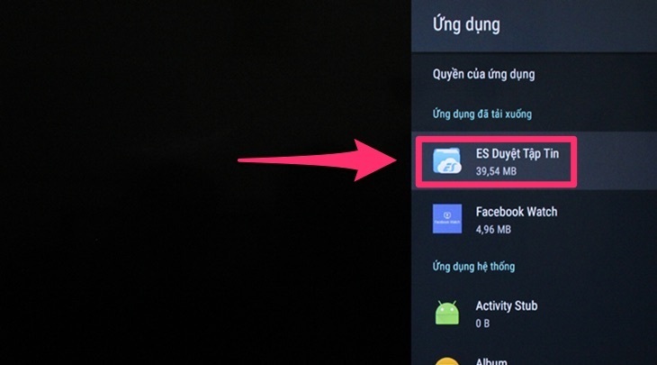 cách xóa ứng dụng đã cài trên android tivi 2018