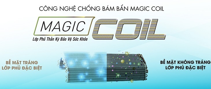 công nghệ chống bám bẩn magic coil trên máy lạnh toshiba