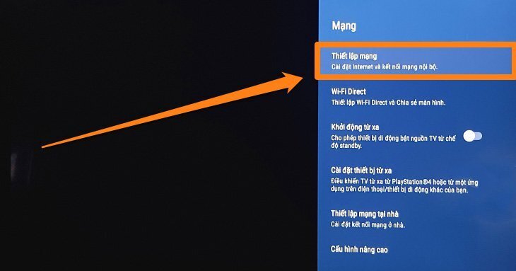 hướng dẫn kết nối mạng trên android tivi sony 2018