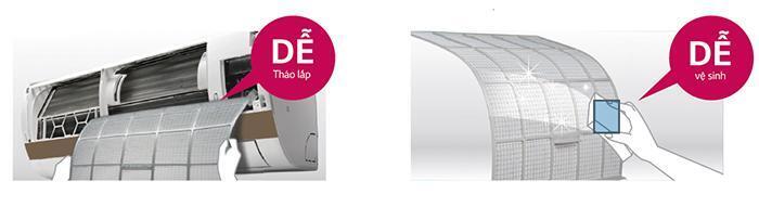 tấm lọc bụi trên máy lạnh lg có gì mới?