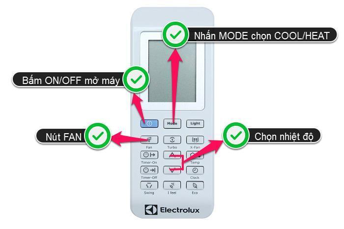 cách sử dụng máy lạnh electrolux