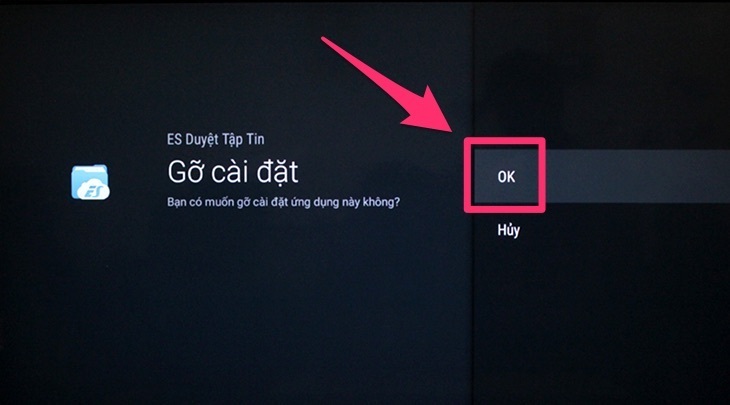 cách xóa ứng dụng đã cài trên android tivi 2018