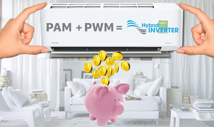 công nghệ hybrid inverter trên máy lạnh toshiba