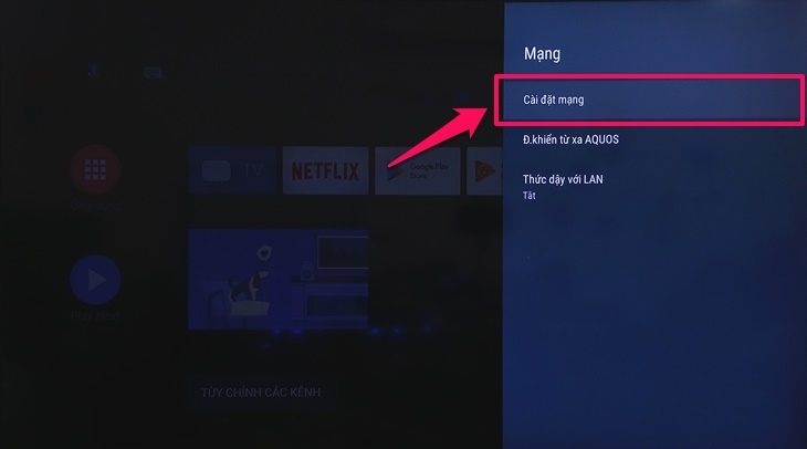 cách kết nối mạng trên android tivi sharp 2018