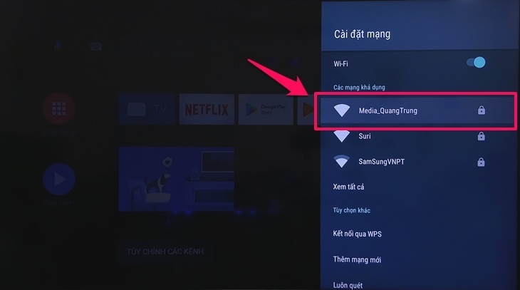 cách kết nối mạng trên android tivi sharp 2018