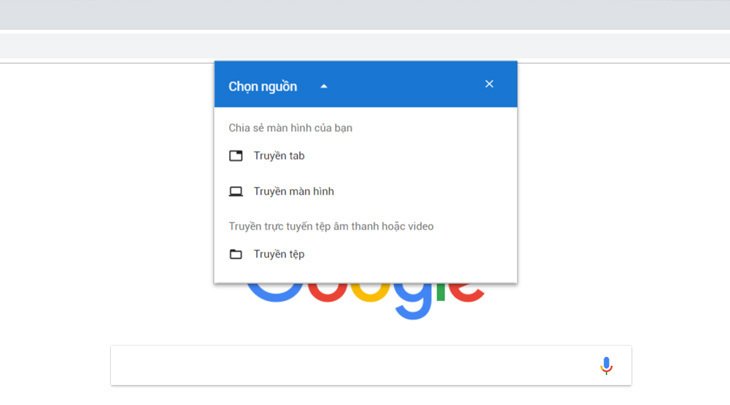 cách chiếu màn hình máy tính lên android tivi sony bằng chromecast