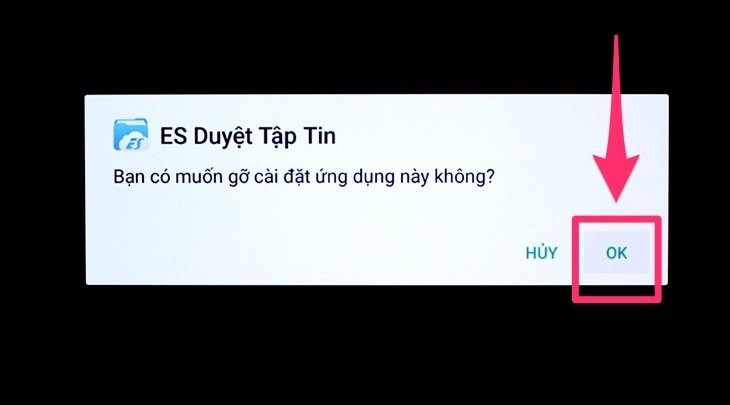 cách xóa ứng dụng đã cài trên android tivi 2018