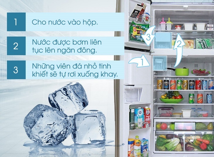 tính năng làm đá tự động trên tủ lạnh là gì?