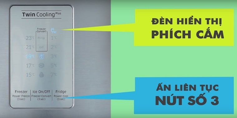 cách chuyển đổi 5 tính năng trên tủ lạnh samsung twin cooling plus