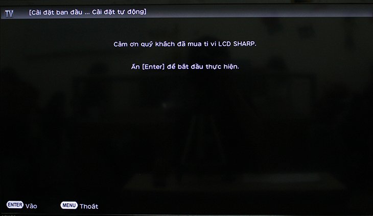 các bước thiết lập đầu tiên trên smart tivi sharp 2018