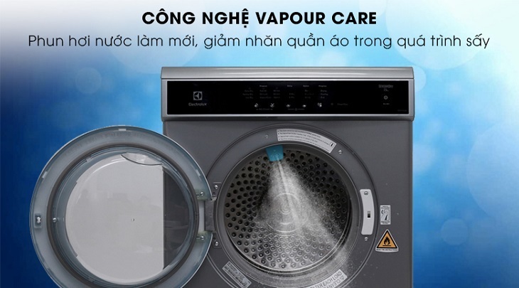 các công nghệ và tiện ích thường gặp trên máy sấy quần áo electrolux