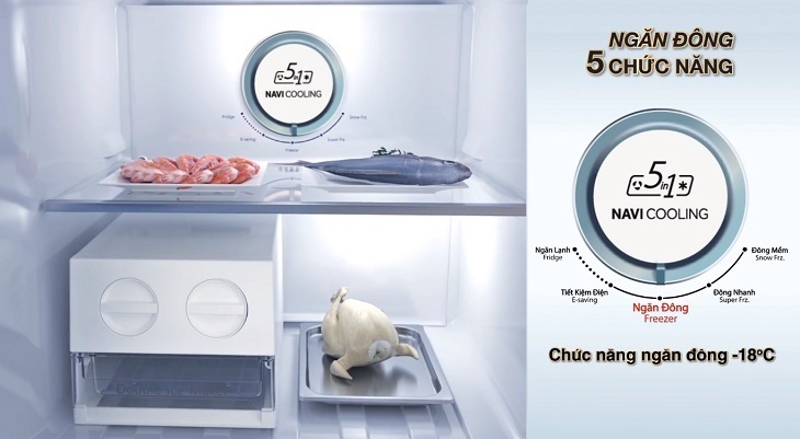 ngăn đông 5 chức năng trên tủ lạnh aqua có gì đặc biệt?