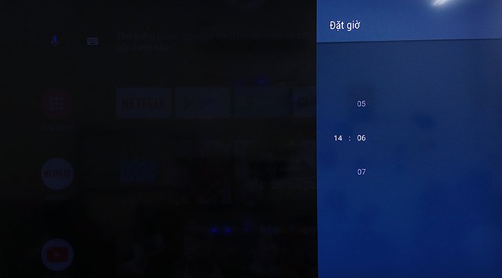 cách cài đặt thời gian, múi giờ trên android tivi sharp 2018