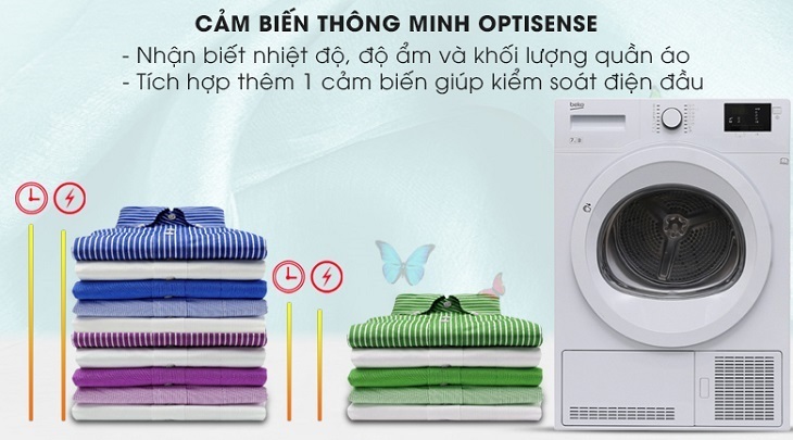 các công nghệ và tiện ích thường gặp trên máy sấy quần áo beko