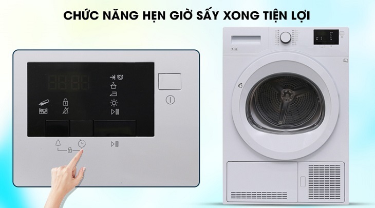 các công nghệ và tiện ích thường gặp trên máy sấy quần áo