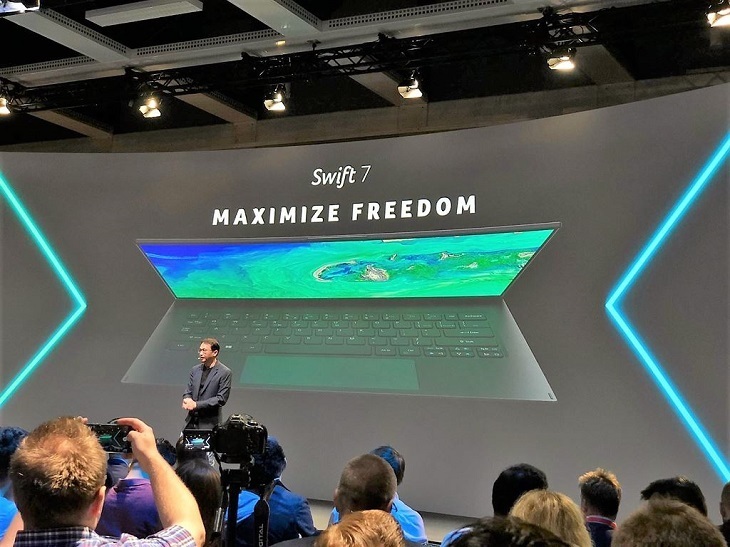 [ifa 2018]acer ra mắt chiếc laptop mỏng nhất thế giới bản biến thể từ swift 7